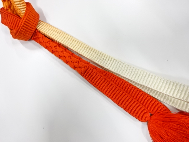 JAPANESE KIMONO / HAND-TIED OBIJIME